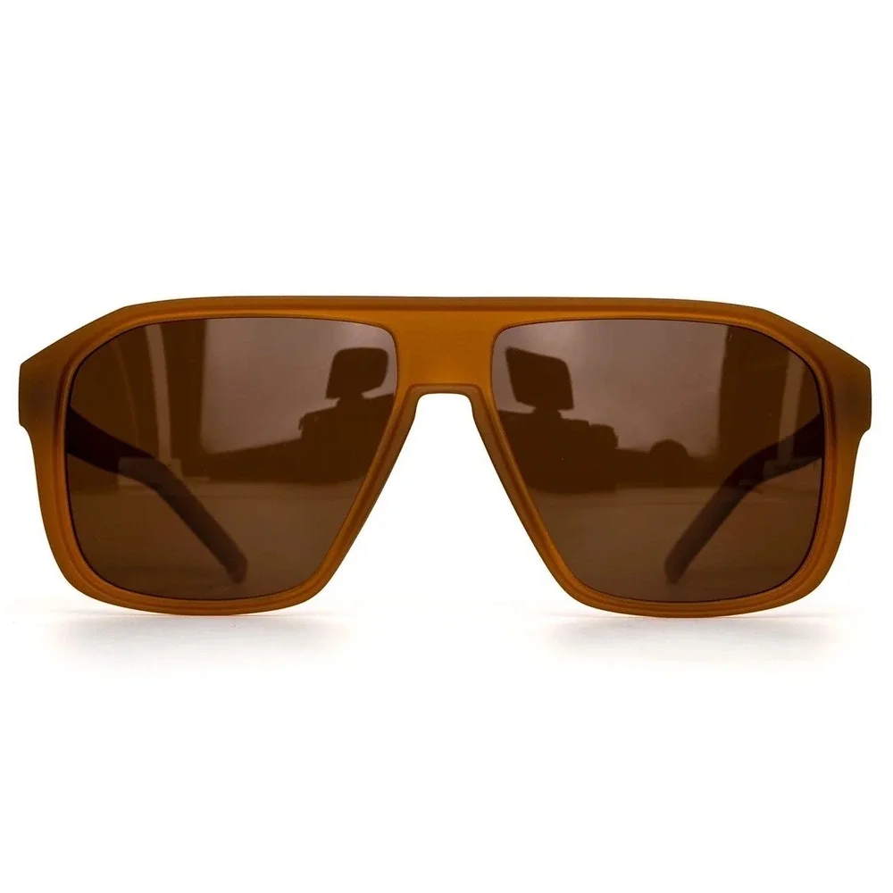 Square Oversized Retro Sunglasses Women Bold Thick Frame UV400 Shades Brown Lens
